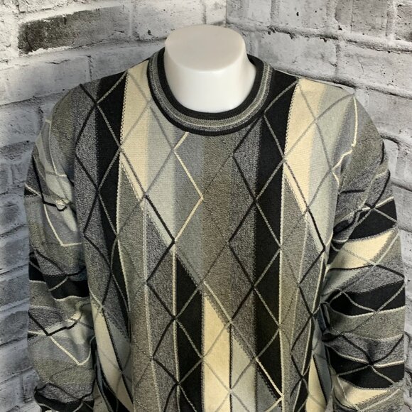 Vintage Tundra Sweater Medium Grunge Grandpa Dad 90s Biggie Crew Neck Pullover - Picture 2 of 12